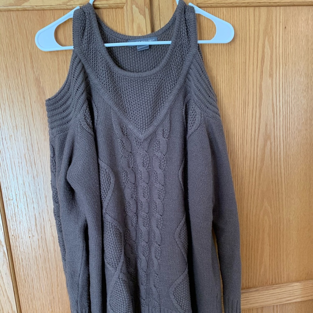 Kate & Mallory Cold Shoulder Knit Sweeter